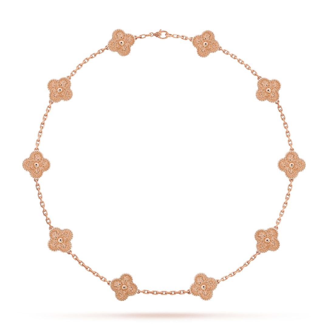 KLEEBLATT | 10 Motive Pink Halskette
