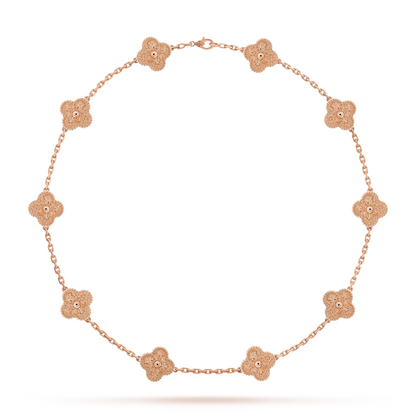 KLEEBLATT | 10 Motive Pink Halskette