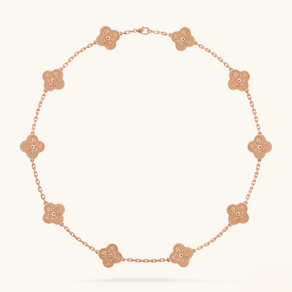KLEEBLATT | 10 Motive Pink Halskette