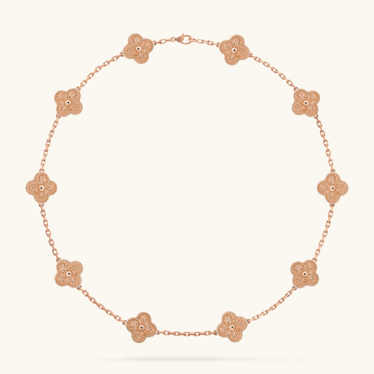 KLEEBLATT | 10 Motive Pink Halskette