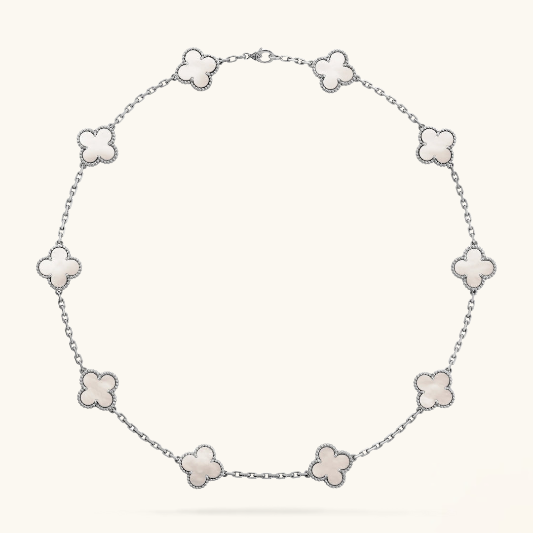 KLEEBLATT | 10 Motive Silber Halskette