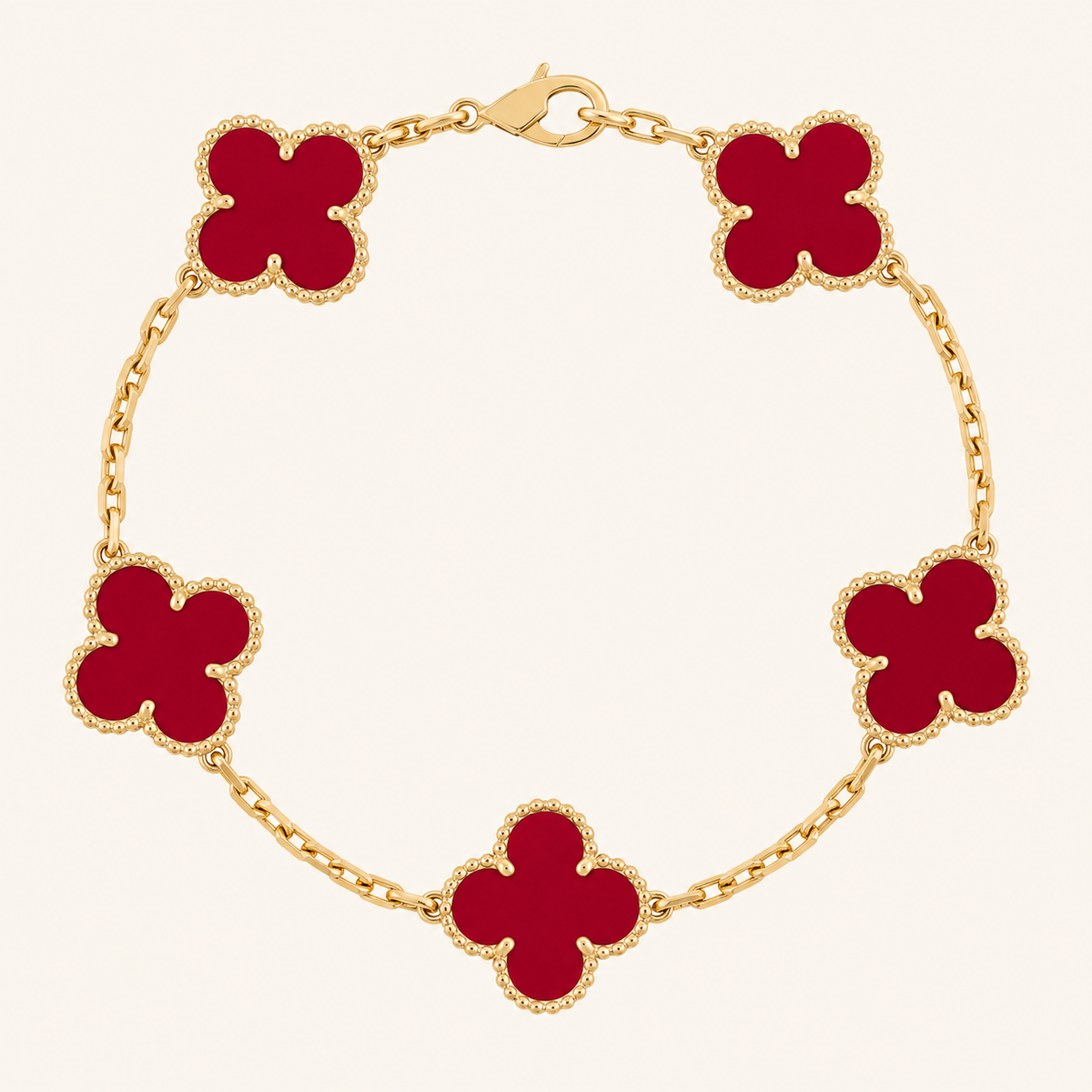 KLEEBLATT | Rotes Armband