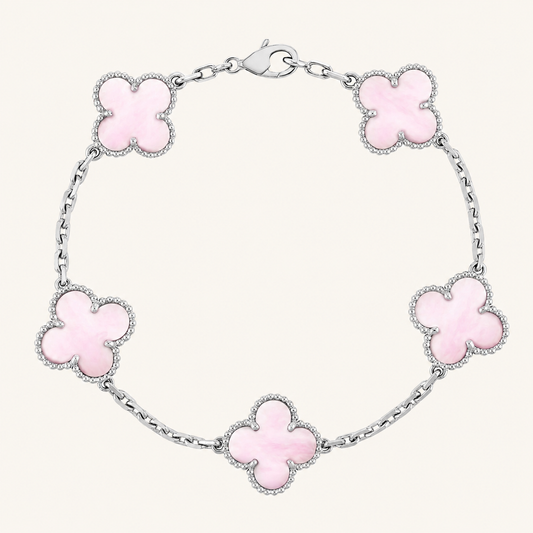 KLEEBLATT | Pink/Silber Armband