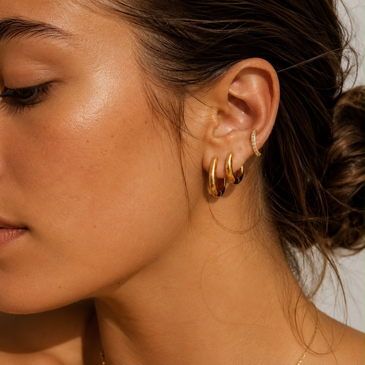 Zeitloses Gold-Hoops-Bundle