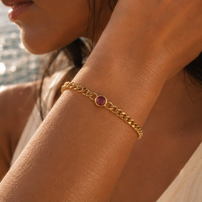 Geburtsstein Kettenarmband