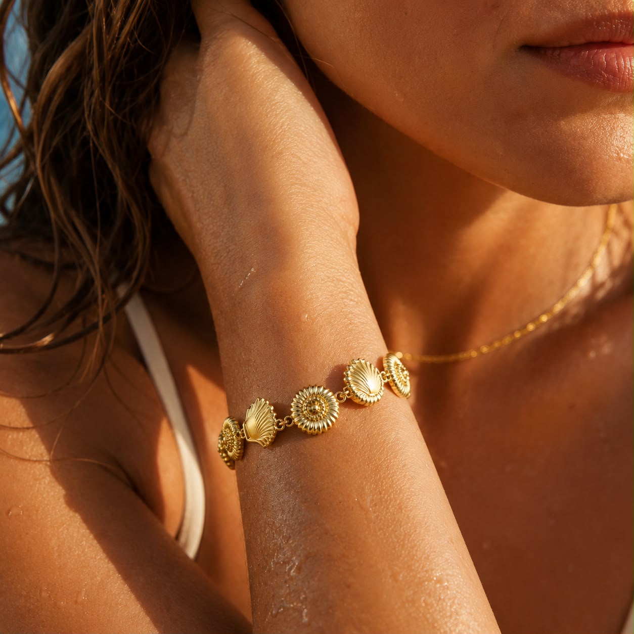 Muschel Charm Armband