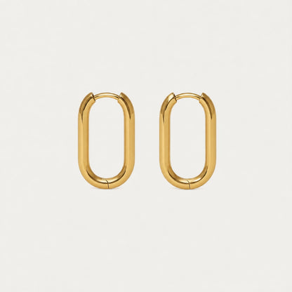 Signatur Oval Hoop Ohrringe