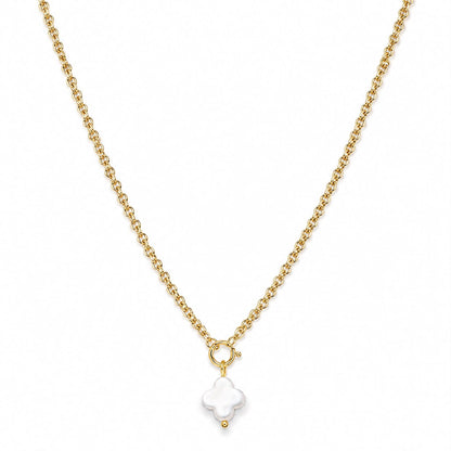 Celeste Kleeblatt Charm Halskette