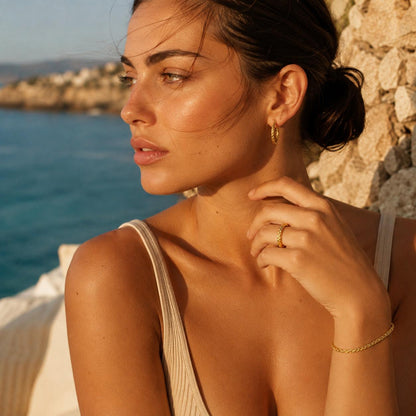 Skulptierter Twist Goldring
