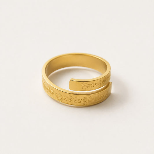 Harmonie Eingravierter Offener Ring